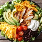 Southwest Salad with chicken and toppings