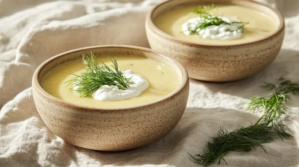Vegan and classic asparagus soup variations