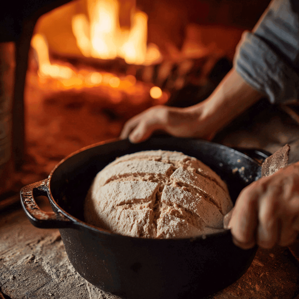 scoring chocolate sourdough dough
