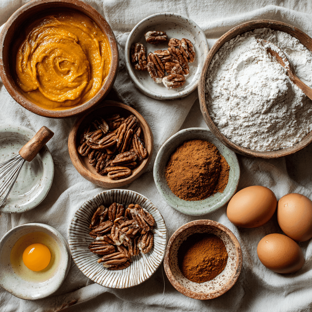 Ingredients for Sweet Sourdough Pumpkin Bread