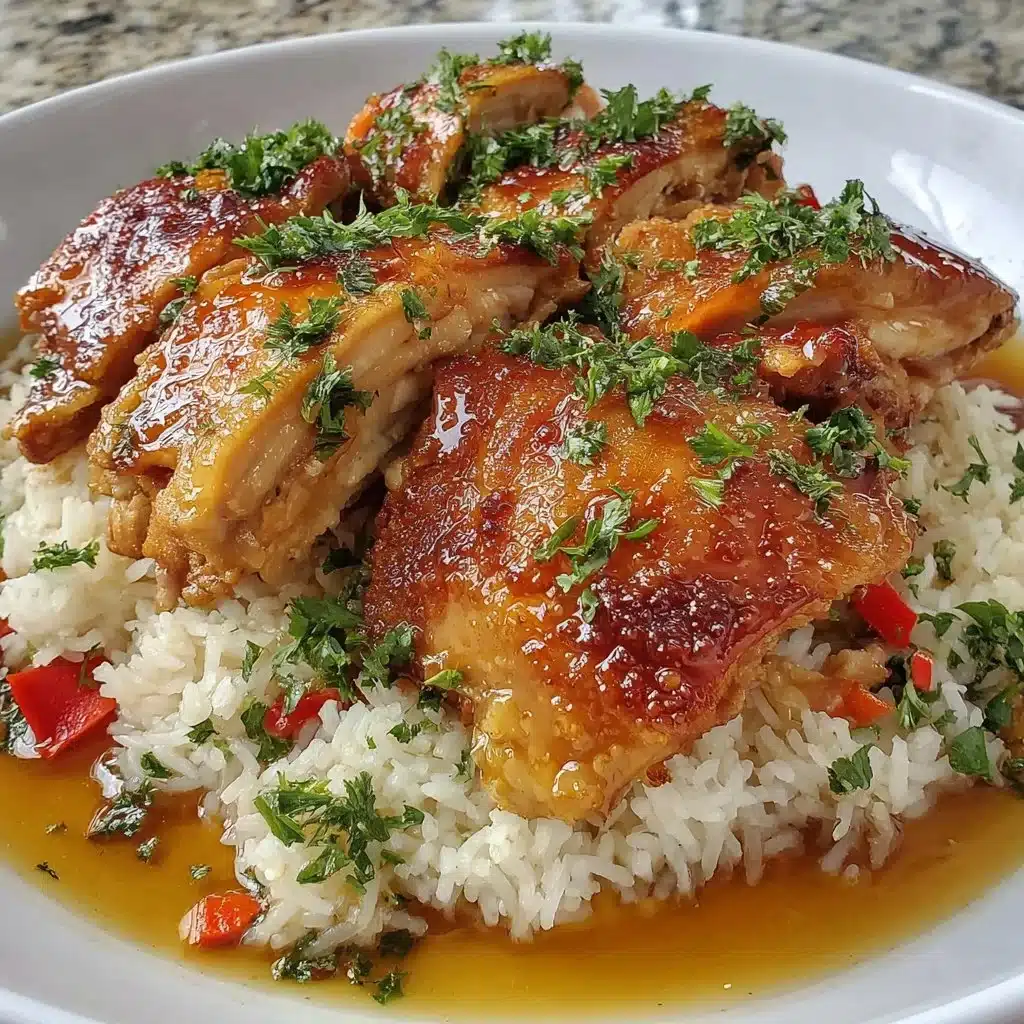 Delicious Dump and Go Crockpot Teriyaki Chicken in a bowl with garnishes