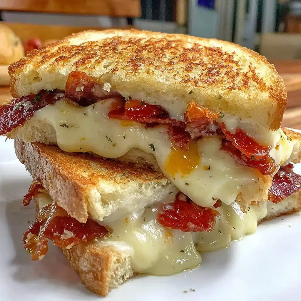 Delicious bacon sandwich with crispy bacon and fresh bread