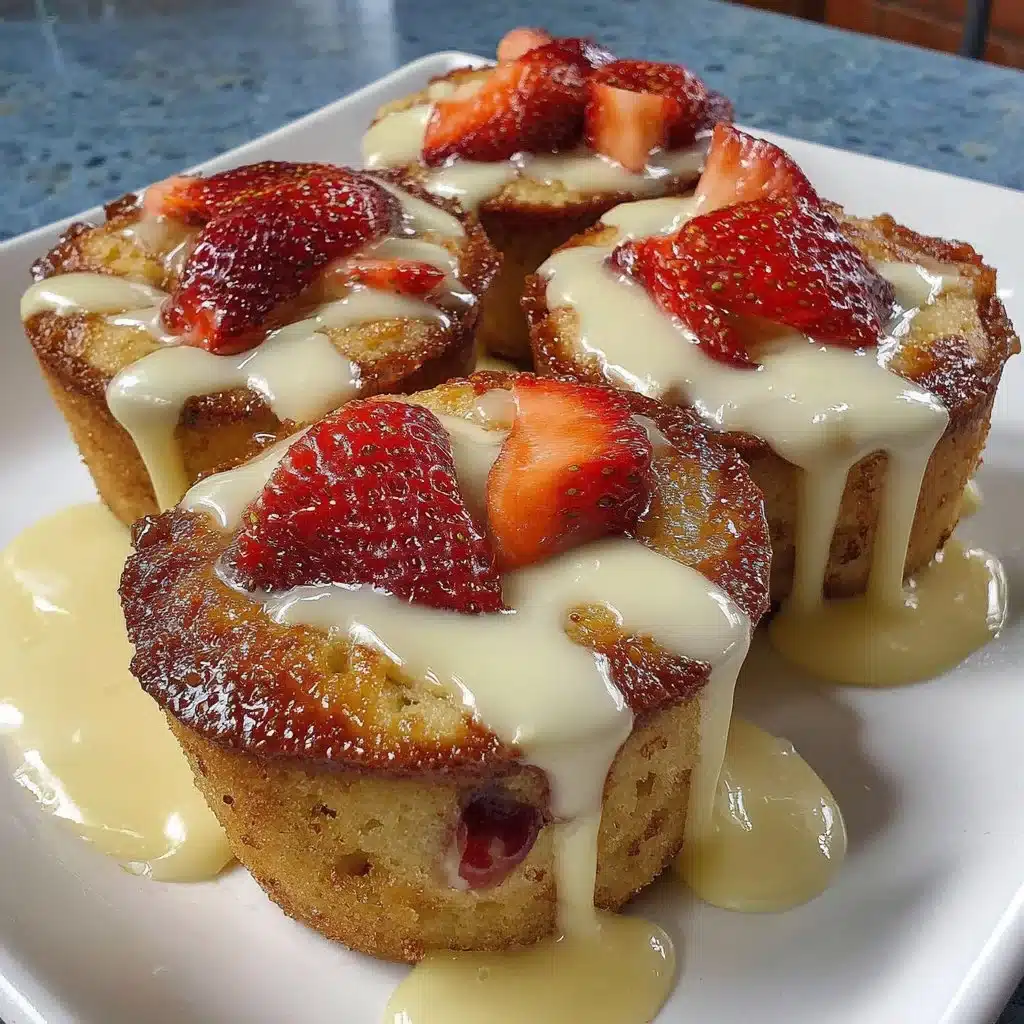 Freshly baked strawberry protein muffins on a cooling rack