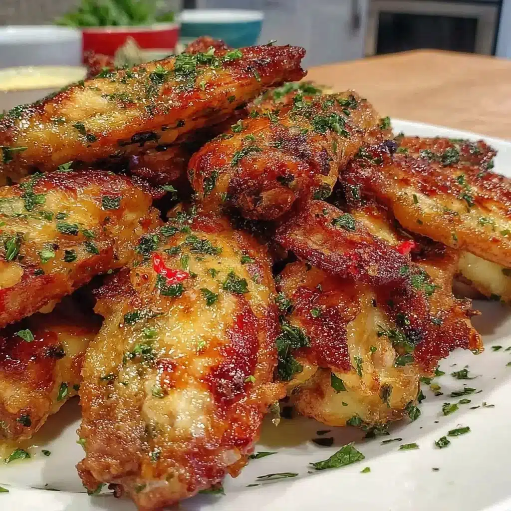 Delicious air fryer chicken wings ready to enjoy on a plate