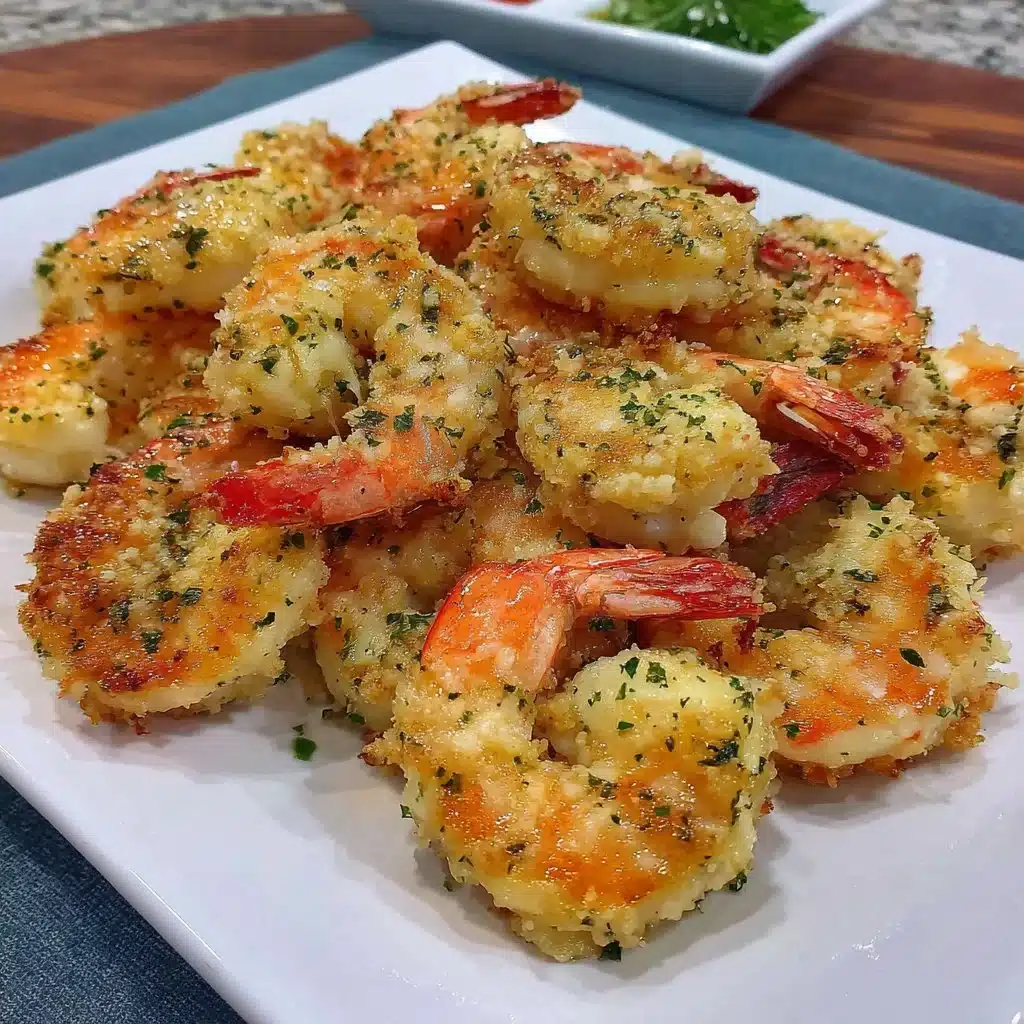 Delicious Air Fryer Garlic Parmesan Shrimp served in a bowl