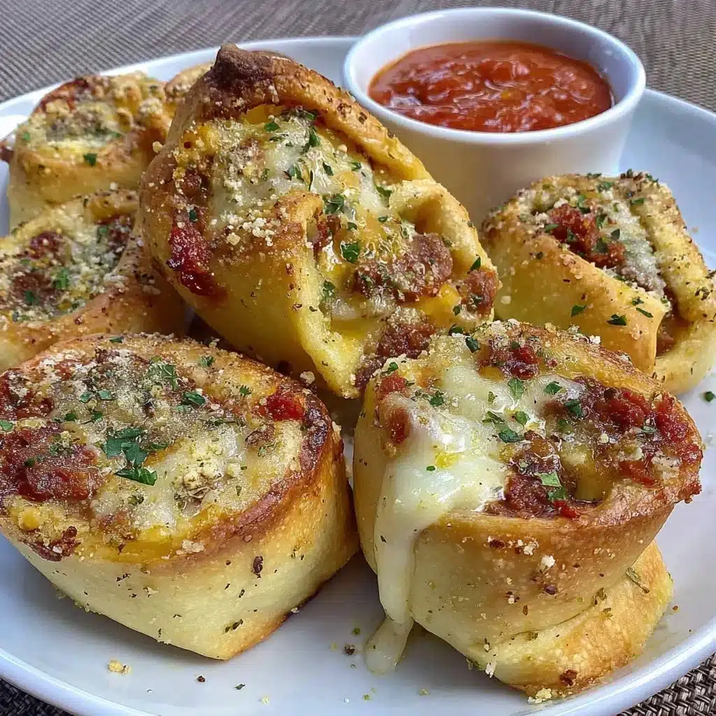 Crispy air fryer pizza rolls served as a cozy fall snack.