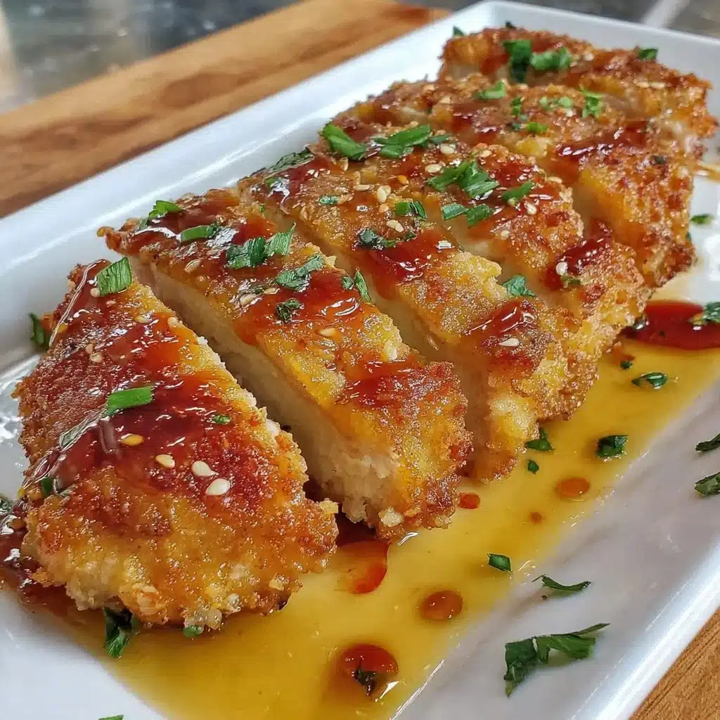 Air Fryer Sesame Chicken Breast with sesame seeds and vegetables on a plate
