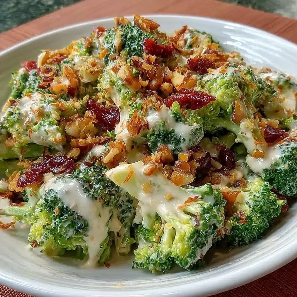 Delicious Apple Broccoli Salad with fresh apples and broccoli