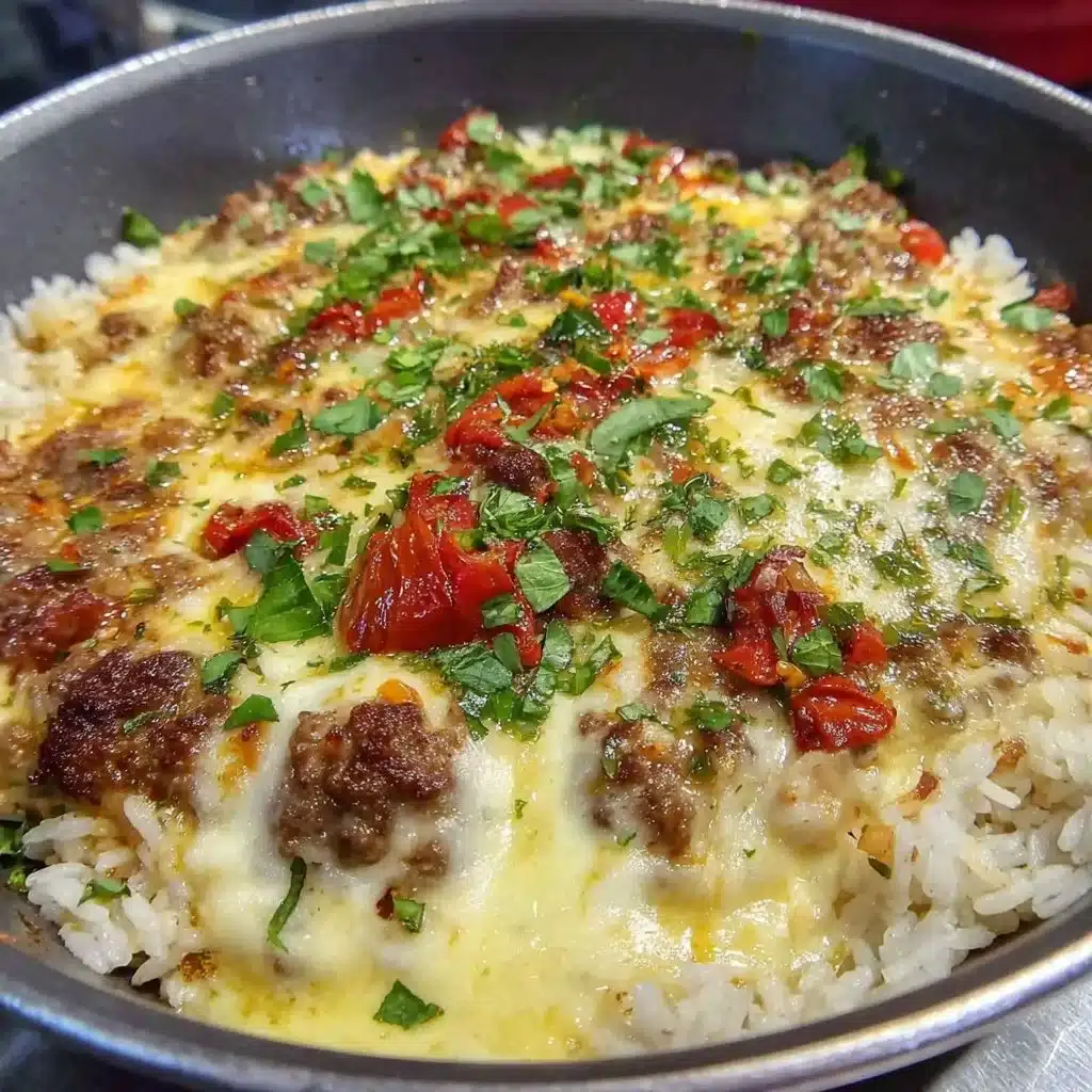 Satisfying Ground Beef and Rice Skillet