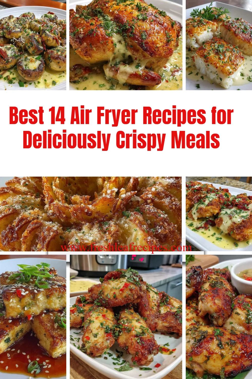 A variety of delicious air fryer recipes for crispy meals