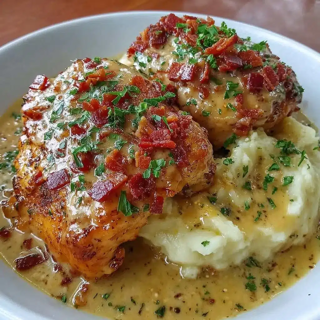 Delicious smothered chicken topped with savory gravy and cheese at Texas Roadhouse