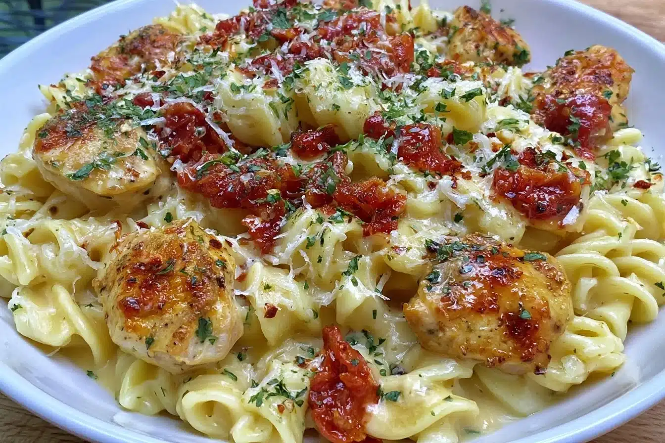 Sticky Smoky Garlic Butter Chicken Pasta