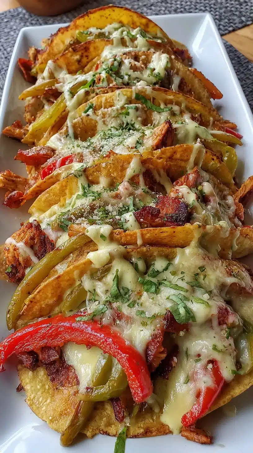 Delicious dump-and-go crockpot chicken fajitas served with toppings