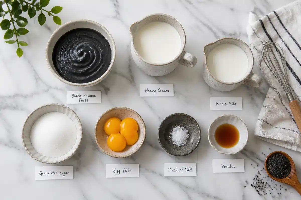 Indulge in Creamy Black Sesame Ice Cream Bliss